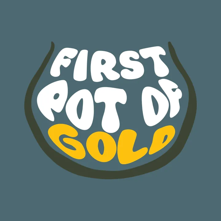 Logo direction: rounded lettering inside the outline of a pot