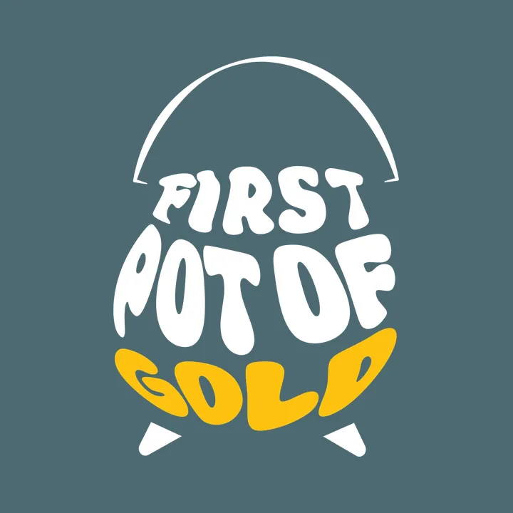Logo direction: rounded white lettering with a pot handle above
