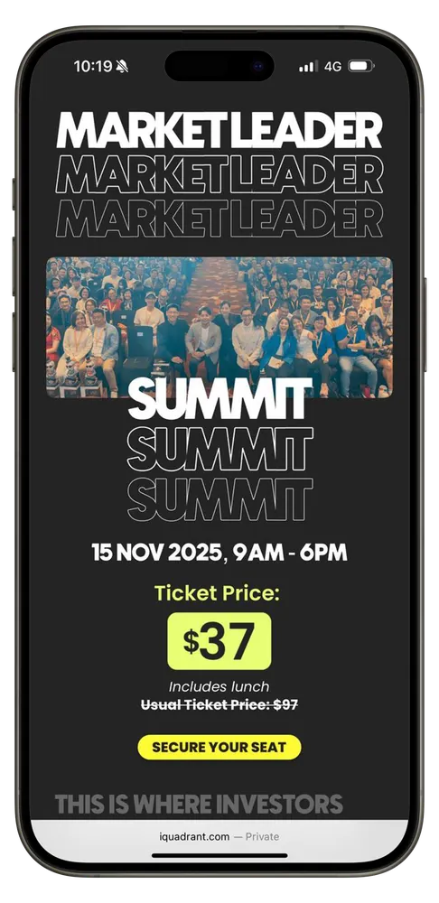 The top of the summit landing page on a phone, with the date, ticket price and a Secure your seat button